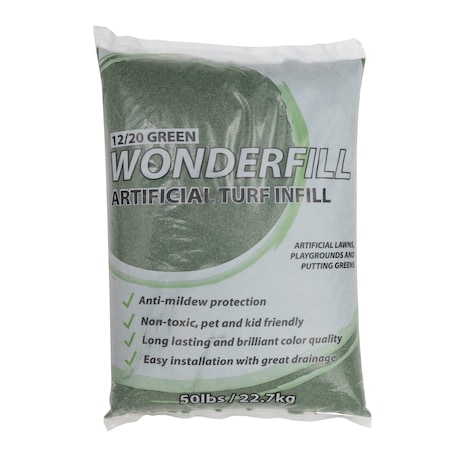 Msi Wonderfill Artificial Turf Infill, Green Round Sand, 50 lb Bag ZOR-TRF-AC-0001